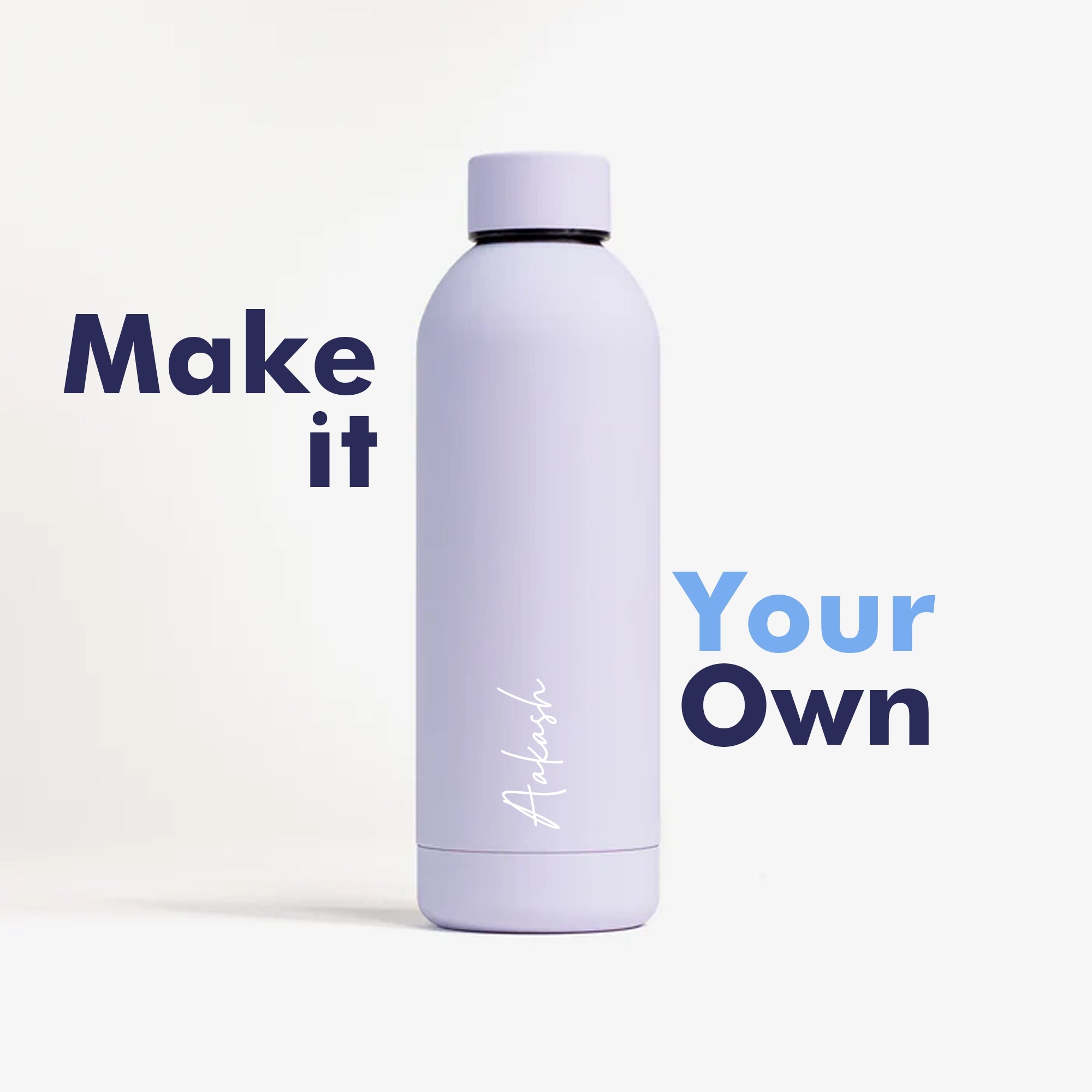 Kookumber - Personalised Water Bottle - Lilac