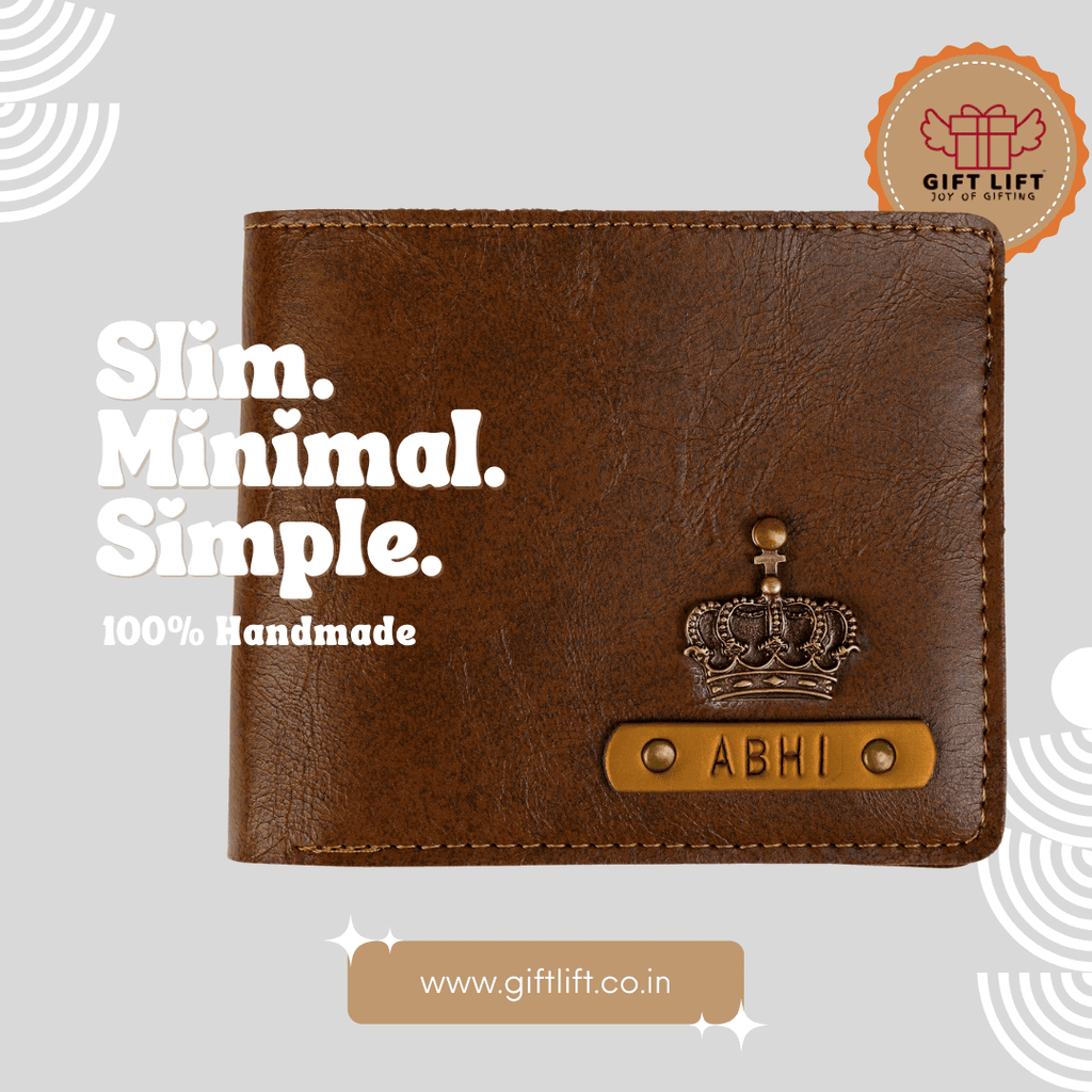MENS WALLET WITH CHARM - CHOCOLATE BROWN