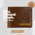 MENS WALLET WITH CHARM - CHOCOLATE BROWN