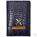 Midnight Blue Vegan Executive Leather Passport Wallet
