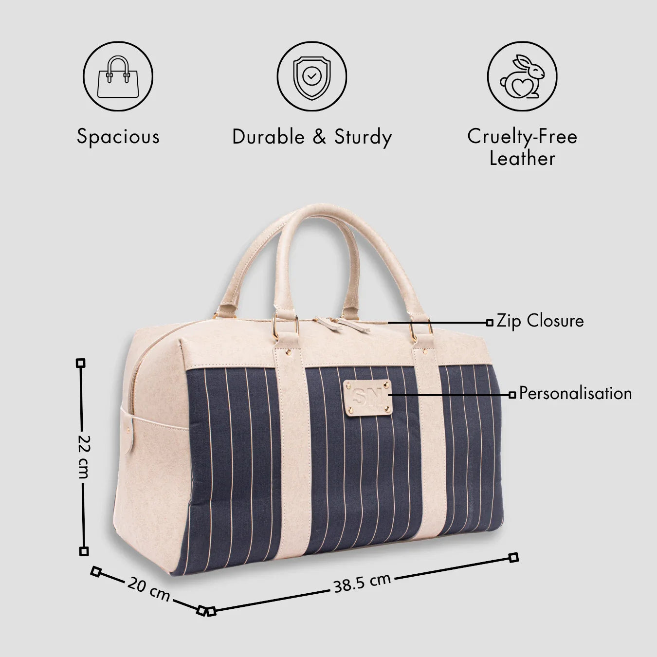 Personalised Mini Duffel Bag - Blue