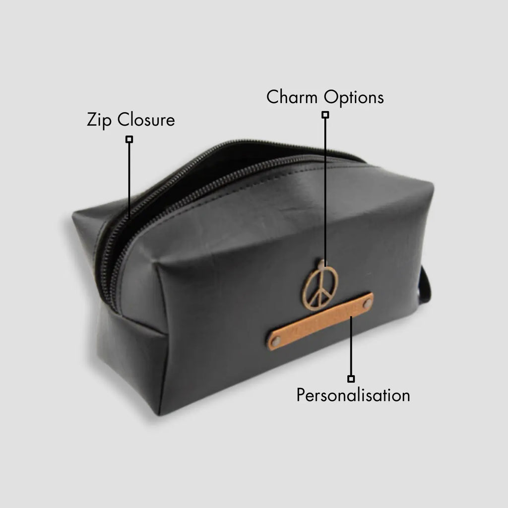 PERSONALISED MINI TRAVEL POUCH - BLACK