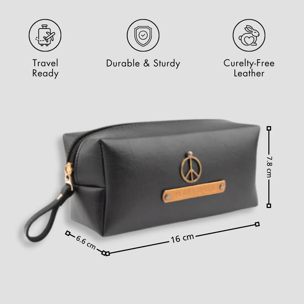 PERSONALISED MINI TRAVEL POUCH - BLACK