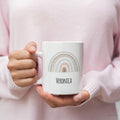 Modern watercolor rainbow Custom Name Coffee Mug