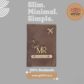Mr - Personalized Coffee Leather Finish Passport Cover