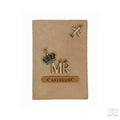 Mr - Personalized Cream Leather Finish Passport Cover