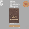 Mrs - Personalized Coffee Leather Finish Passport Cover