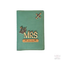 Mrs - Uniquely Personalized Green Leather Finish Passport Cover - www.giftlift.in