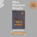 Mrs - Personalized Grey Leather Finish Passport Cover