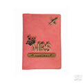 Mrs - Personalized Peach Leather Finish Passport Cover