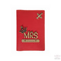 Mrs - Personalized Red Leather Finish Passport Cover