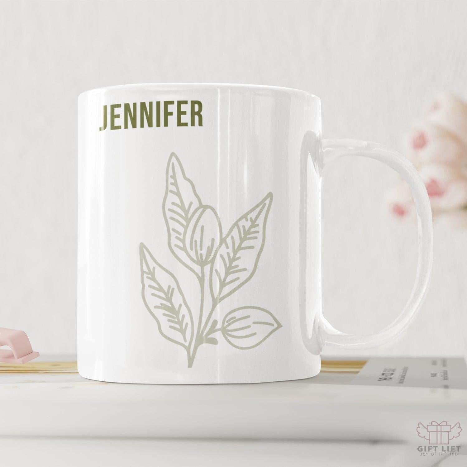 Name Leaves Art Coffee Mug