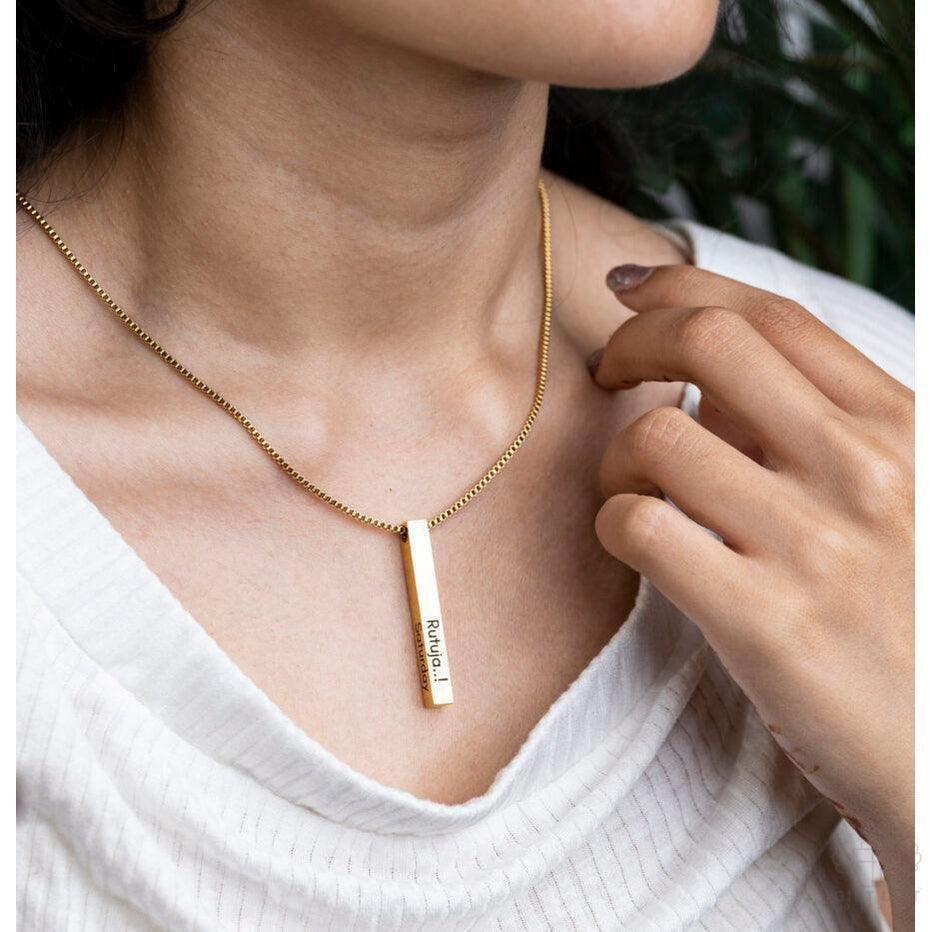 Name Necklace Bar - www.giftlift.in