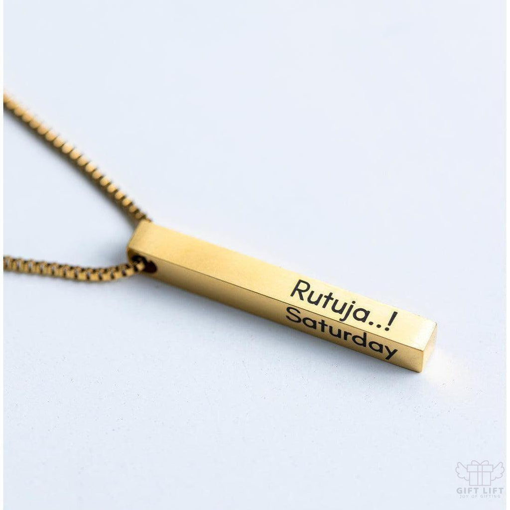 Name Necklace Bar - www.giftlift.in
