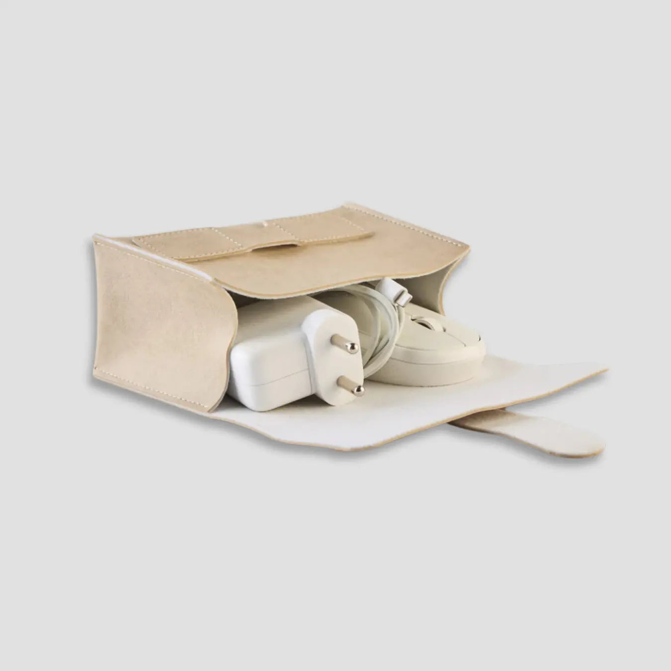 PERSONALISED CHARGER ORGANISER - BEIGE