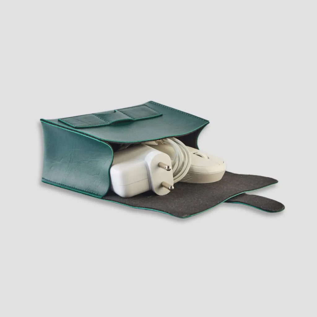 PERSONALISED CHARGER ORGANISER - GREEN