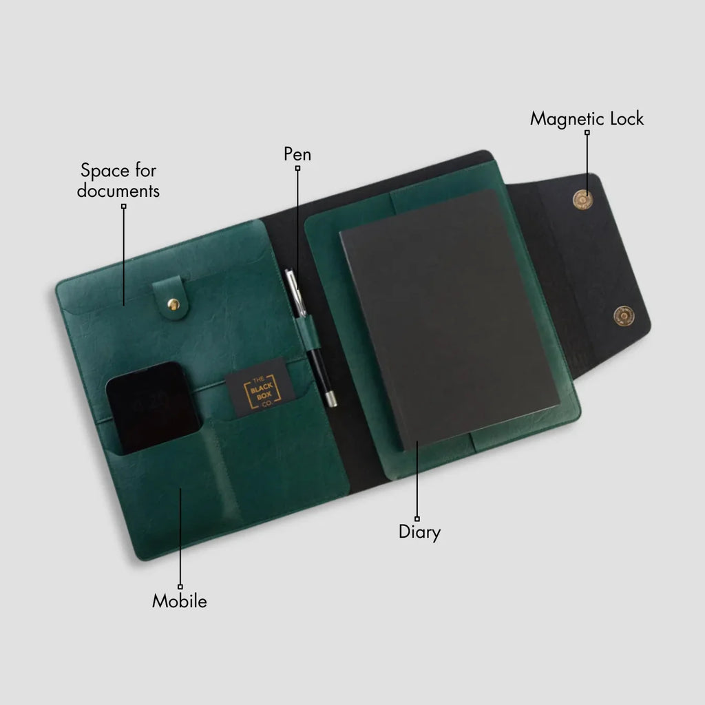 PERSONALISED OFFICE FOLDER - GREEN
