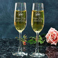 Pair of Personalized Champagne Glasses