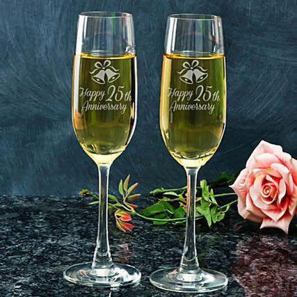 Pair of Personalized Champagne Glasses