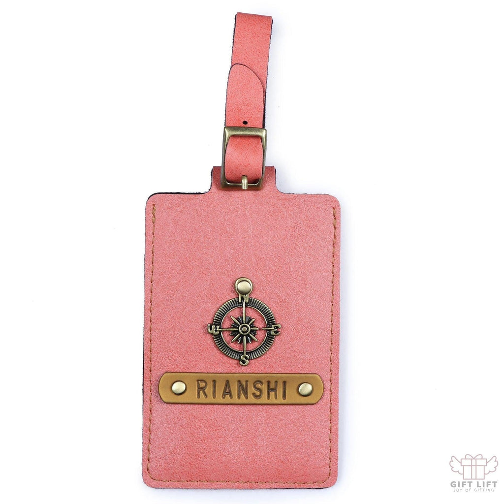 Peach Luggage Tag - ID slot