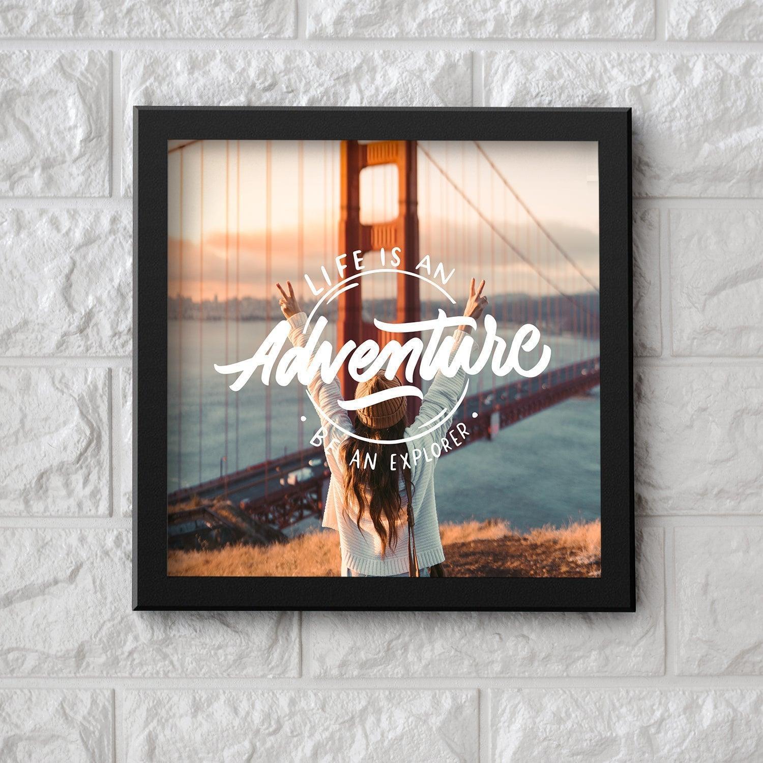 Personalised Adventure Typography Quote Frame - Gift Lift