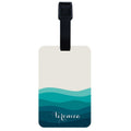 Personalised Blue Wavy Sea Custom Name Luggage Tag - Gift Lift