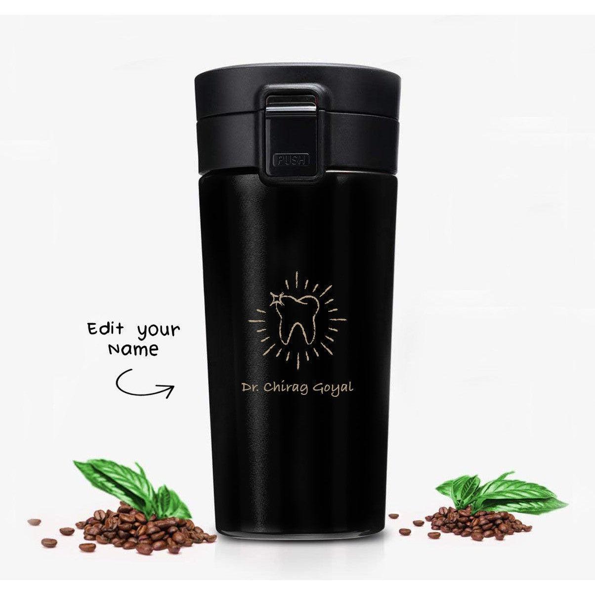 Personalised Dentist Chalk Name Art Steel Tumbler | Personalised Gift - Gift Lift