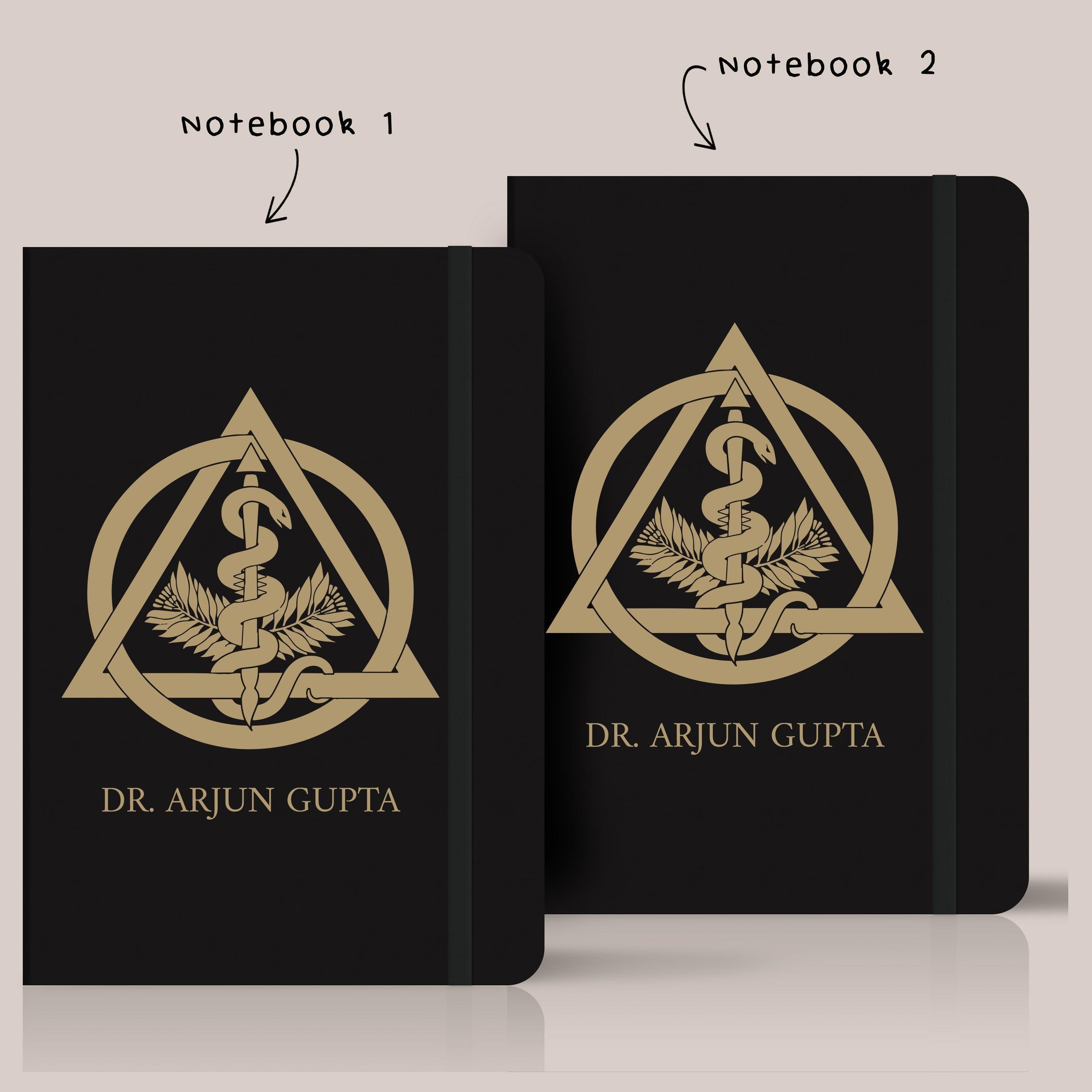 Personalised Dentist Logo Name Art Notebook - Set of 2 | Personalised Gift - Gift Lift