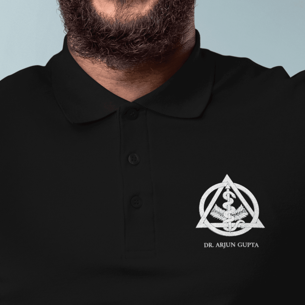 Personalised Dentist Logo Name Art Polo T-shirt | Personalised Gift - Gift Lift
