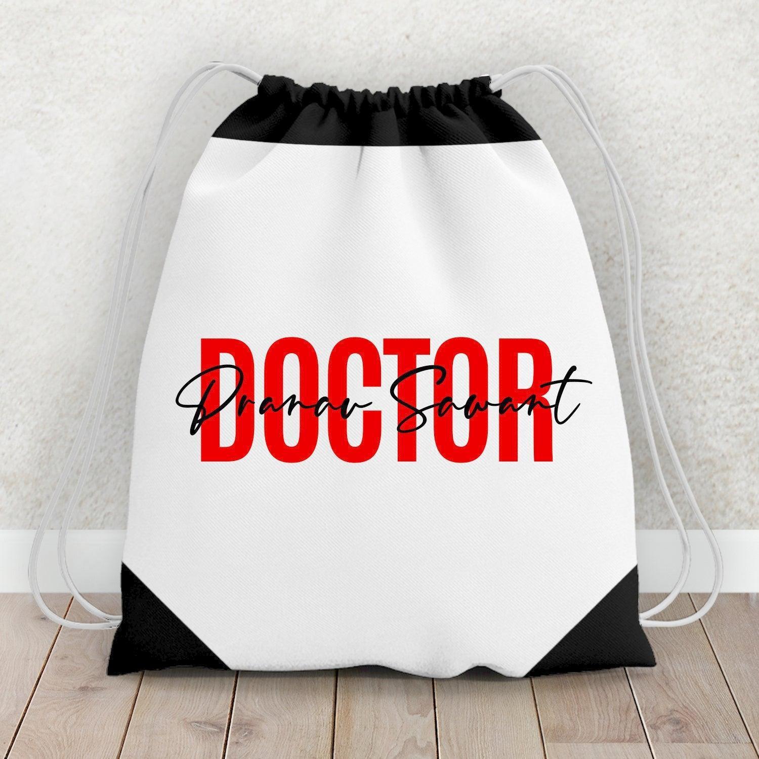 Personalised Doctor Art Drawstring Bag | Personalised Doctors Gift - Gift Lift