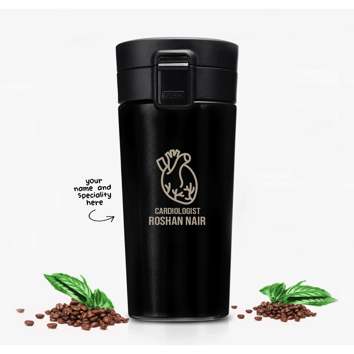 Personalised Doctor Logo of your choice & Name on Steel Tumbler | Personalised Gift - Gift Lift