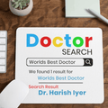 Personalised Doctor Search Art Mousepad | Personalised Gift - Gift Lift