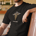 Personalised Doctor Snake Logo Name T-Shirt - 100% Cotton - Black | Custom Gifts for Doctors - Gift Lift
