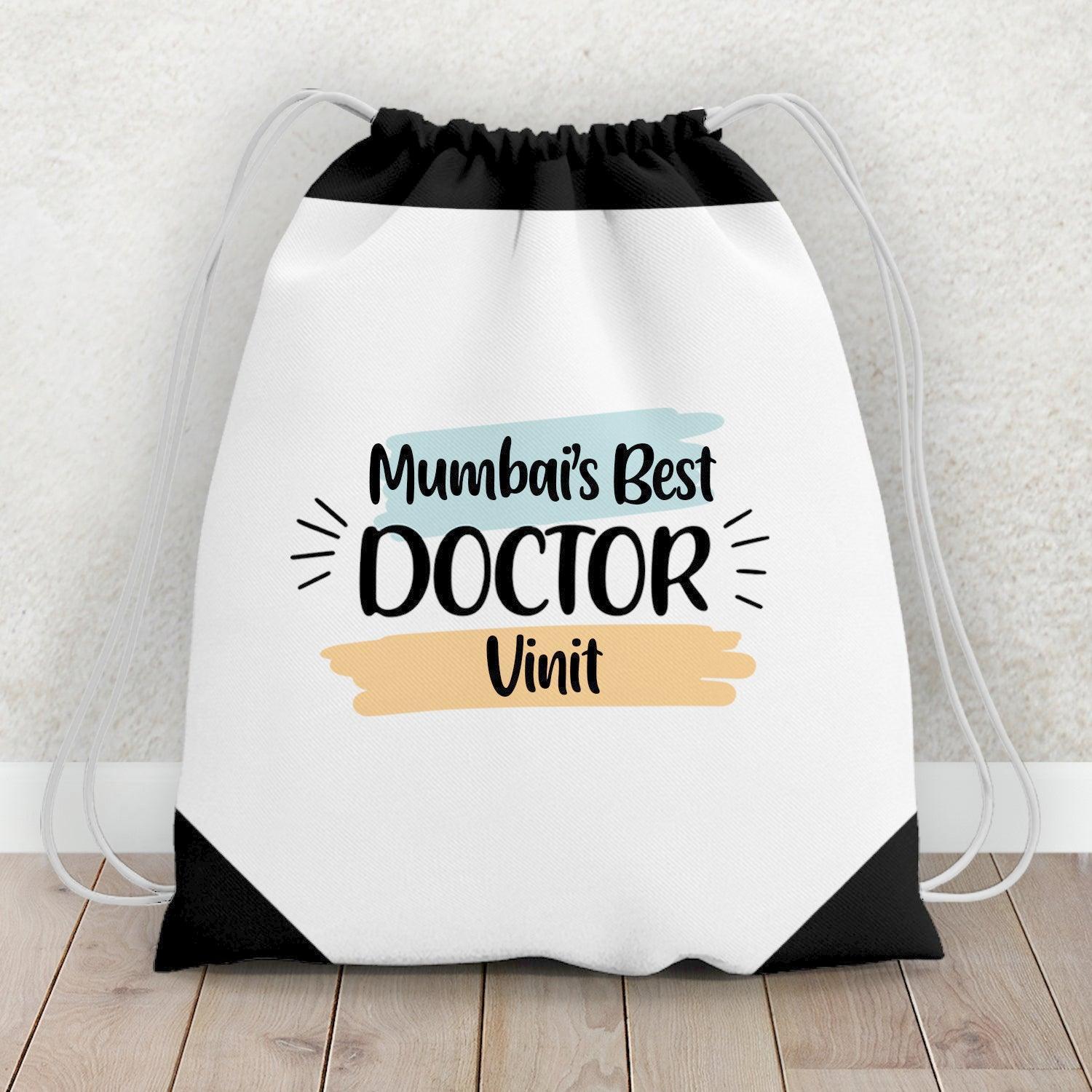 Personalised Dr. Best Art Drawstring Bag | Personalised Gift - Gift Lift