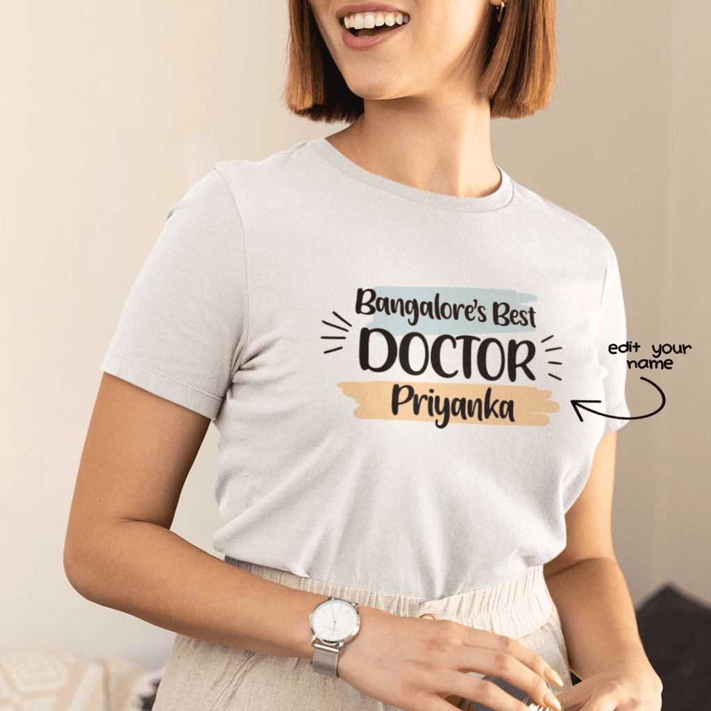 Personalised Dr. Best Art Unisex T-Shirt - 100% Cotton - White | Personalised Gift - Gift Lift