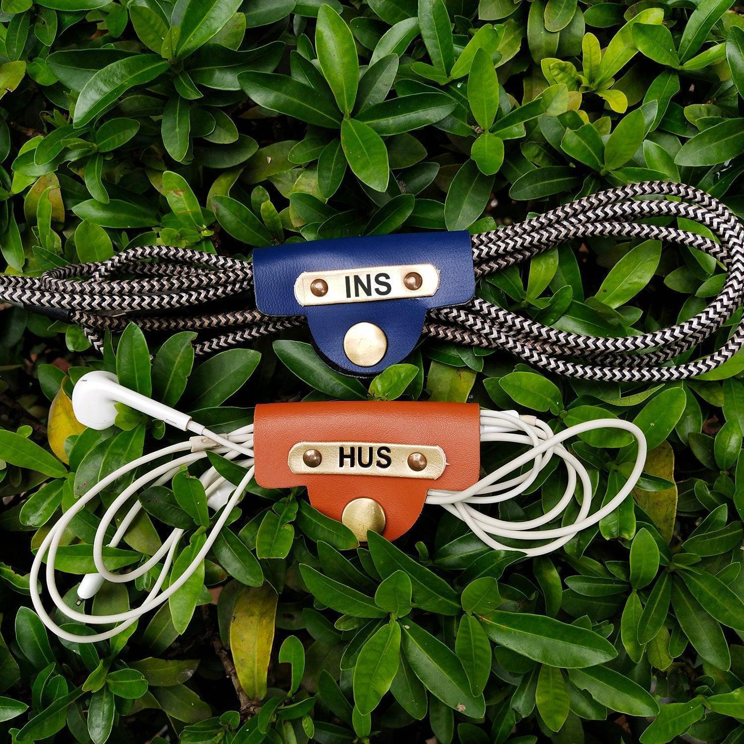 Personalised EARPHONE CABLE HOLDER - Set Of 2 - Gift Lift