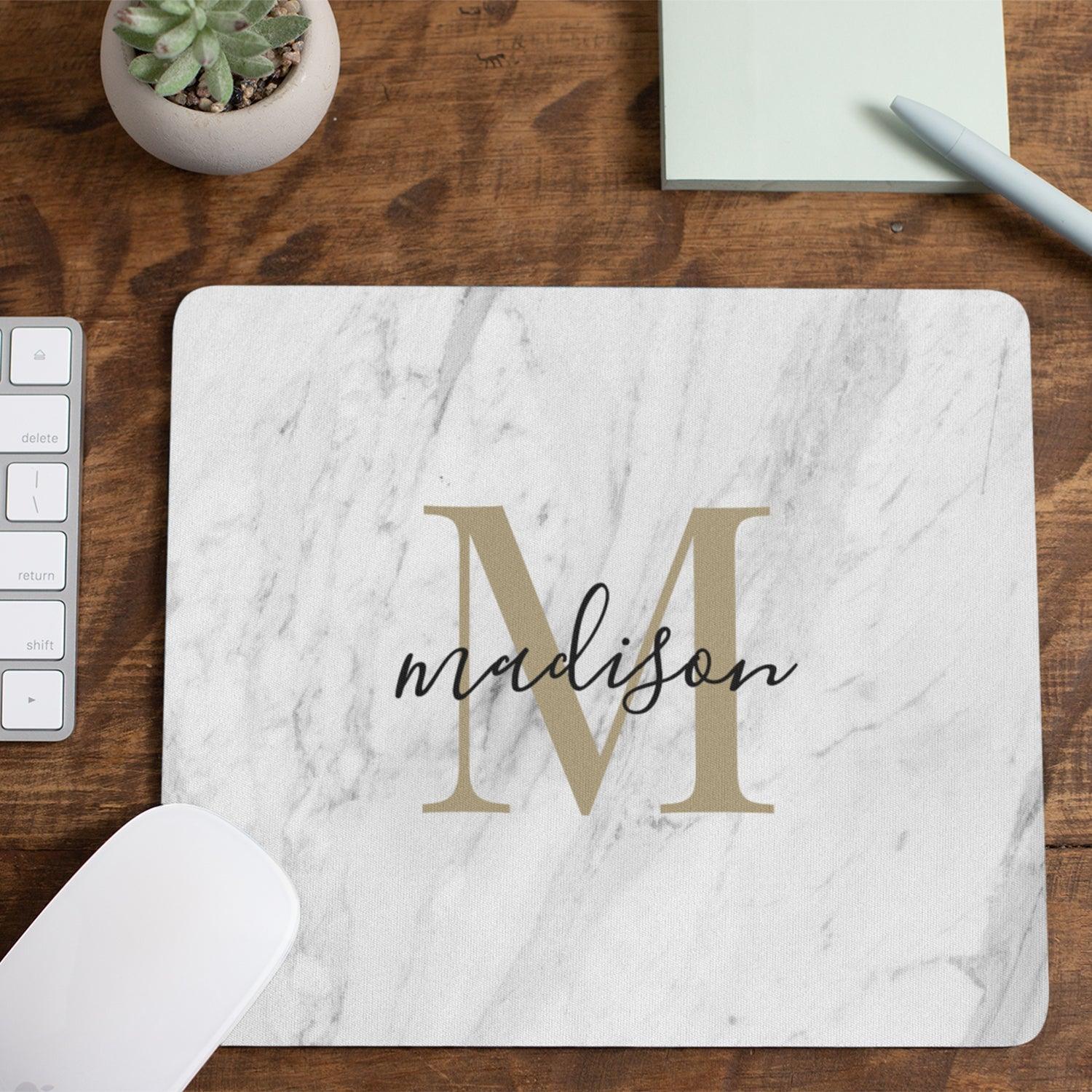 Personalised Elegant Name Stylish Monogram Mouse Pad - Gift Lift