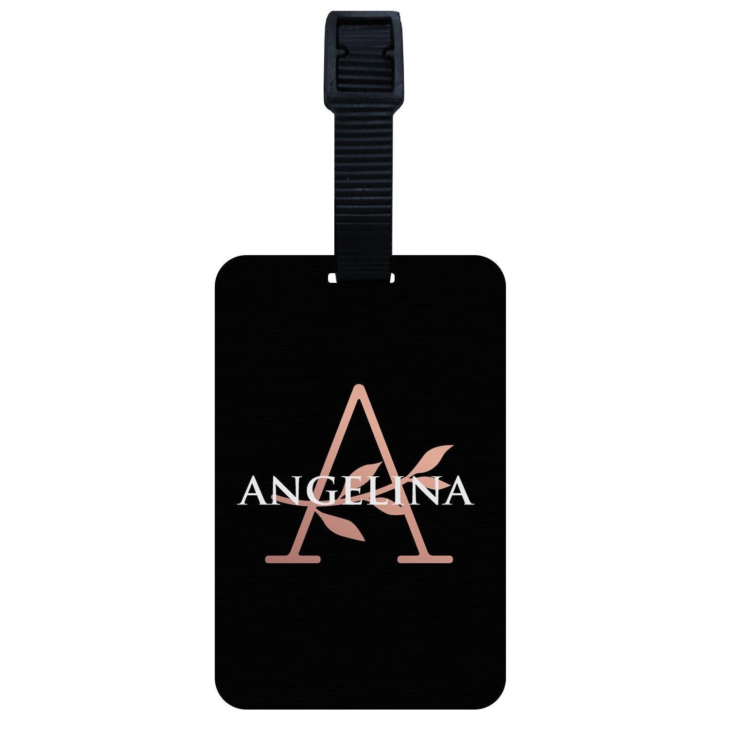Personalised Floral Initial Name Luggage Tag - Gift Lift