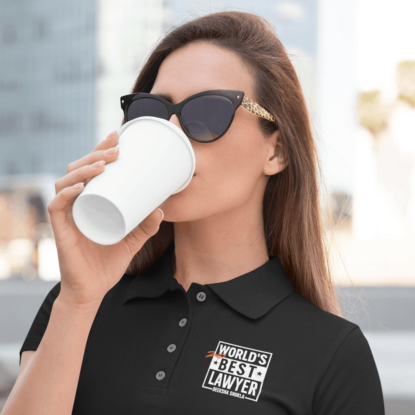 Personalised Gift Prank - Polo T-shirt - World's 2nd Best Lawyer - Gift Lift