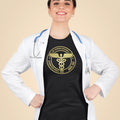 Personalised Golden Medical Logo With Name & Degree Unisex T-Shirt | Personalsied Gift - Gift Lift