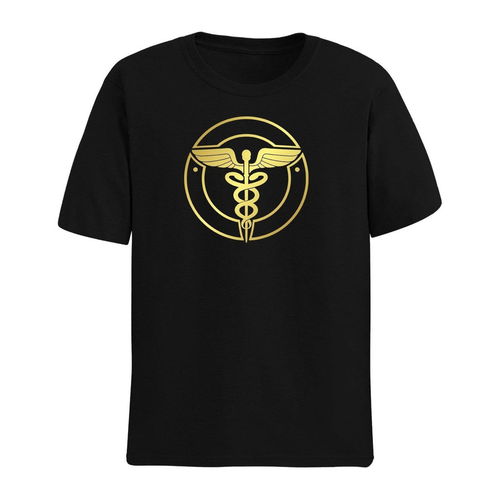 Personalised Golden Medical Logo With Name & Degree Unisex T-Shirt | Personalsied Gift - Gift Lift