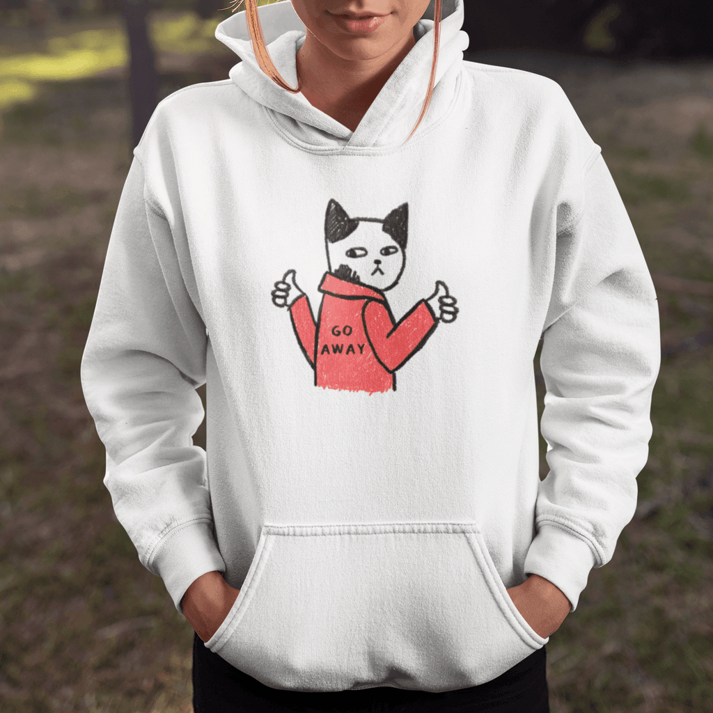 Personalised Hoodie - Angry Cat "Your Words" Design | Customised Hoodie For Mens and Womens - Gift Lift