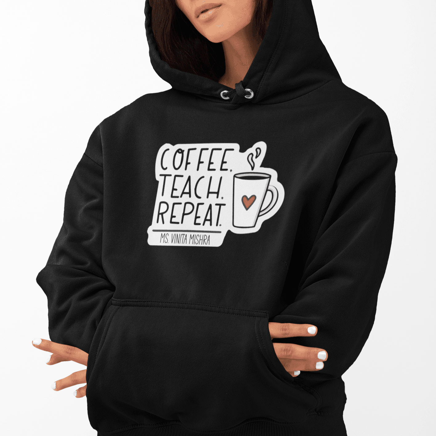 Personalised Hoodie for Teachers | Coffee Teach Art Unisex Hoodie | Customised Gift For Teacher - Gift Lift