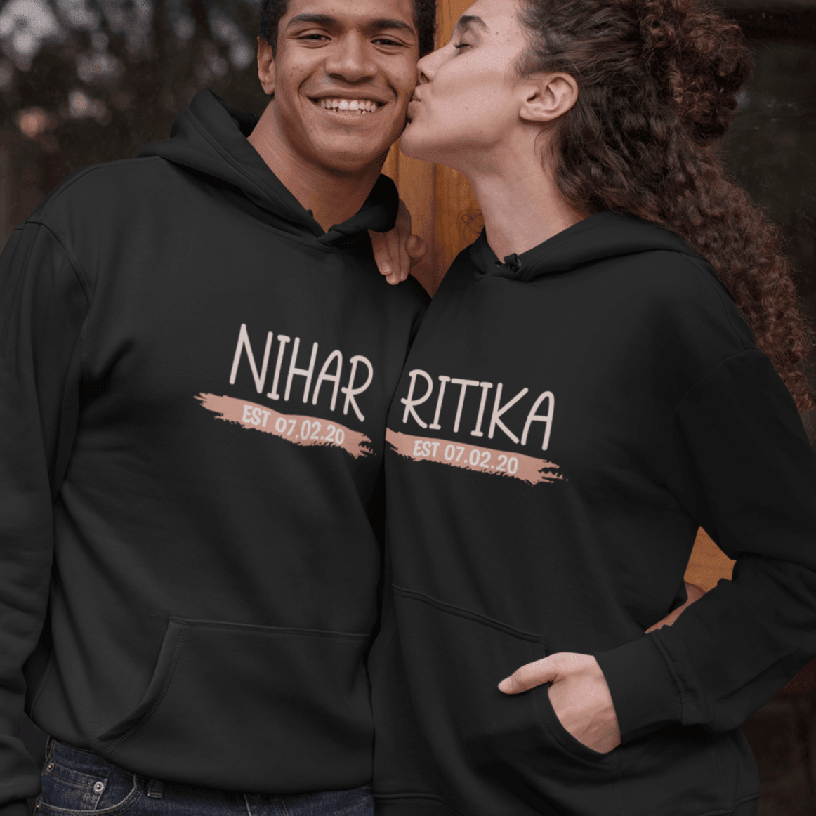 Personalised Hoodie For Your Loved Ones - Set of 2 | Ideal Gift For Him / Her - Gift Lift