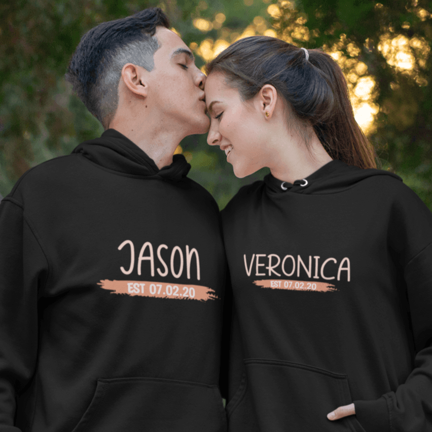 Personalised Hoodie For Your Loved Ones - Set of 2 | Ideal Gift For Him / Her - Gift Lift