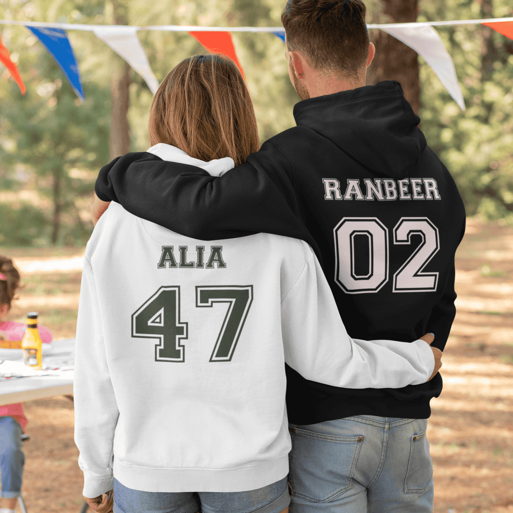 Personalised Hoodie For Your Loved Ones - Set of 2 | Ideal Gift For Married Couple - Gift Lift