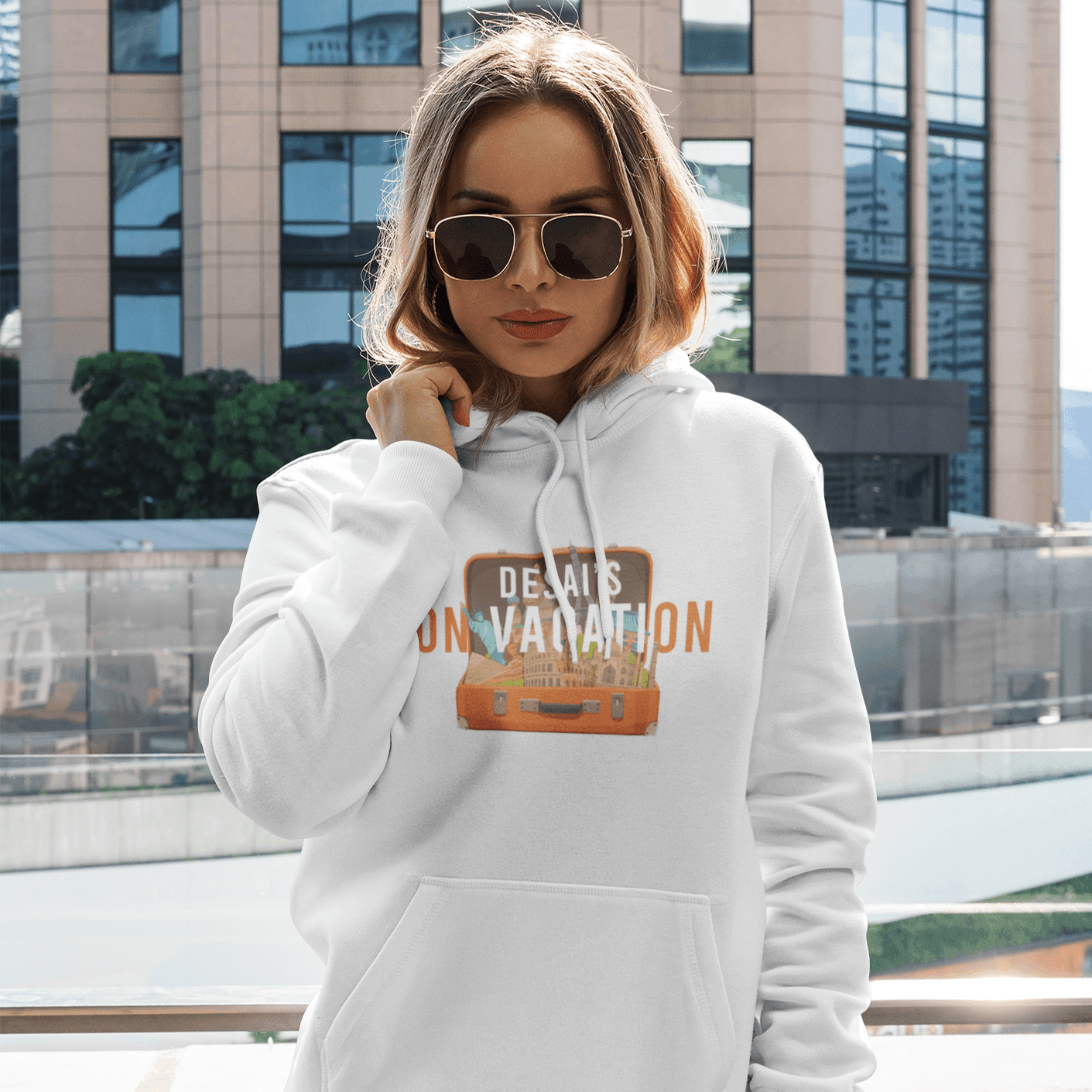 Personalised Hoodie - On Vacation Unisex Graphic Hoodie - Gift Lift