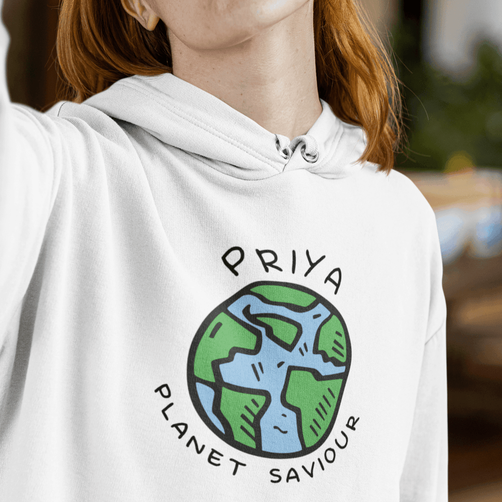 Personalised Hoodie - Planet Saviour Unisex Graphic Hoodie - Gift Lift