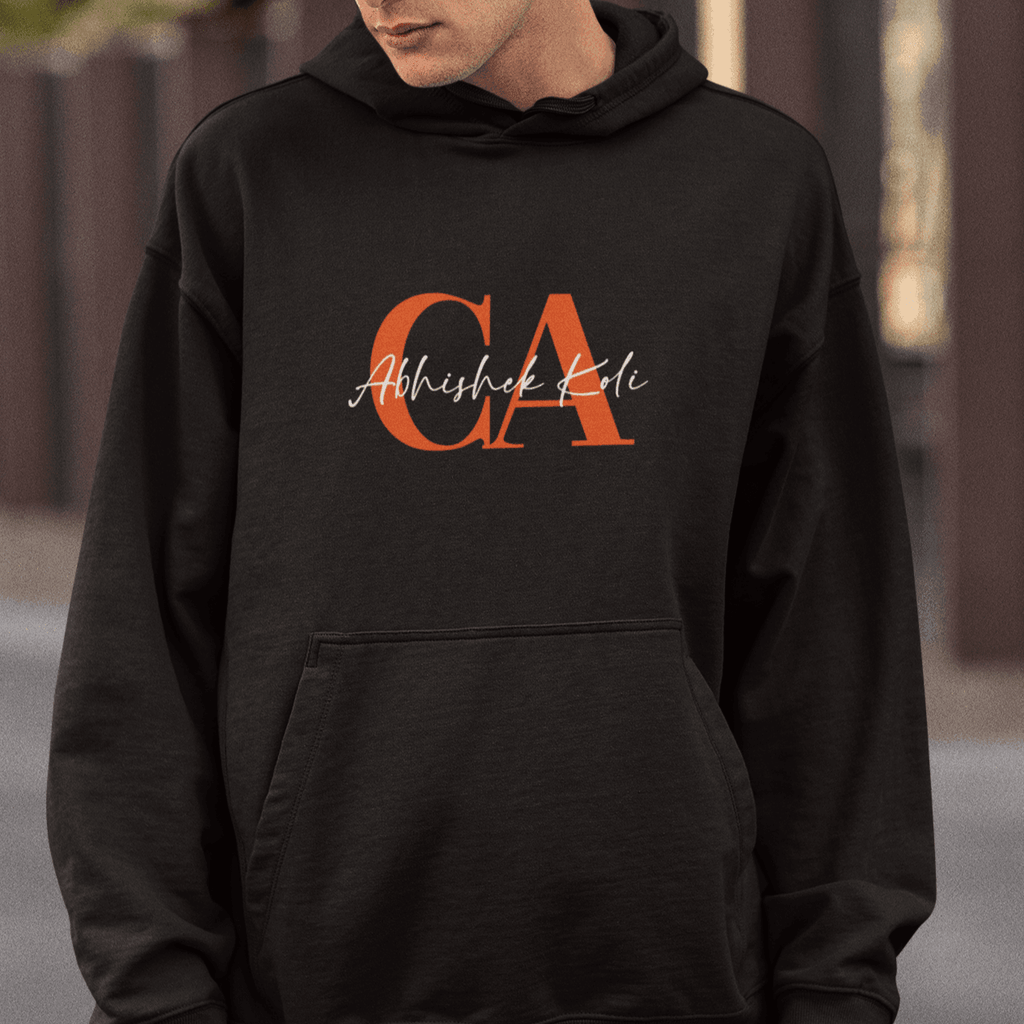 Personalised Hoodies for CA | Typo Name Art Hoodie | Customised Hoodies for CA - Gift Lift