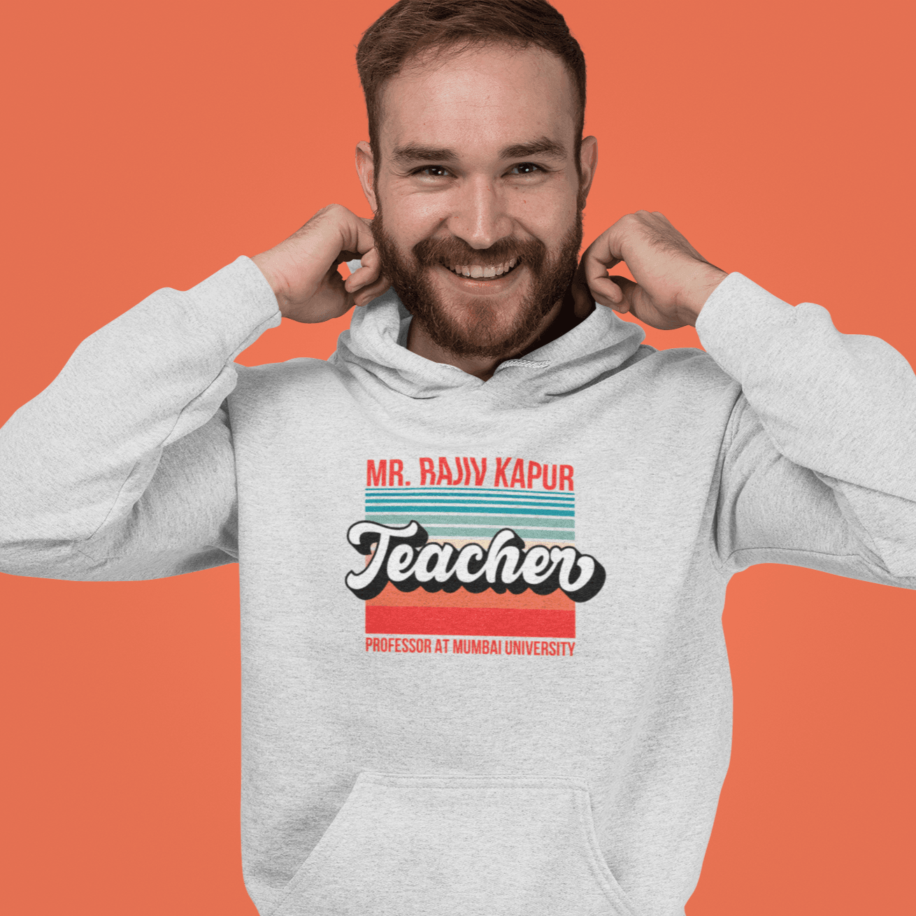 Personalised Hoodies for Teachers | Retro Art Design Unisex | Customised Hoodies for Teachers - Gift Lift